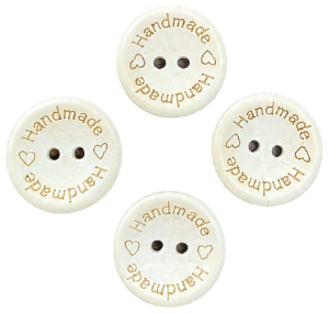 Four handmade buttons
