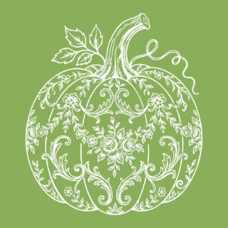 French Cottage Pumpkin stencil